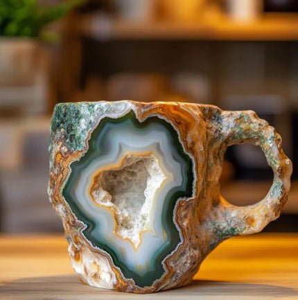 Resin Mineral Crystal Coffee Mug - Elegant Home Decor Gift - Mobyflex