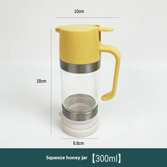 Borosilicate Glass Honey Pot with Drip-Free Dripper - Mobyflex