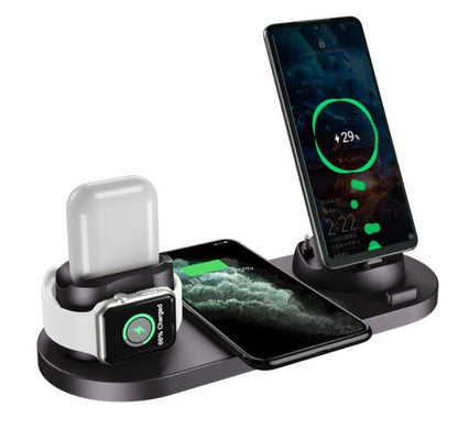 6-in-1 Wireless Charger for iPhone & Devices - Mobyflex