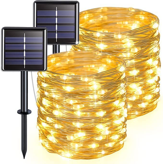 LED Solar Copper Wire Lamp Eight Function Light String - Mobyflex