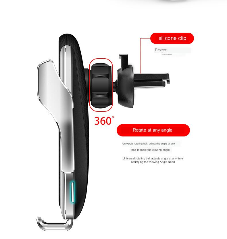 10W Car Wireless Charger & Phone Holder S5 - Mobyflex