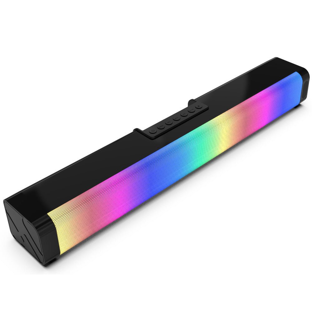 RGB Gaming Soundbar - 20W Stereo Bass USB Optical PC Speakers - Mobyflex