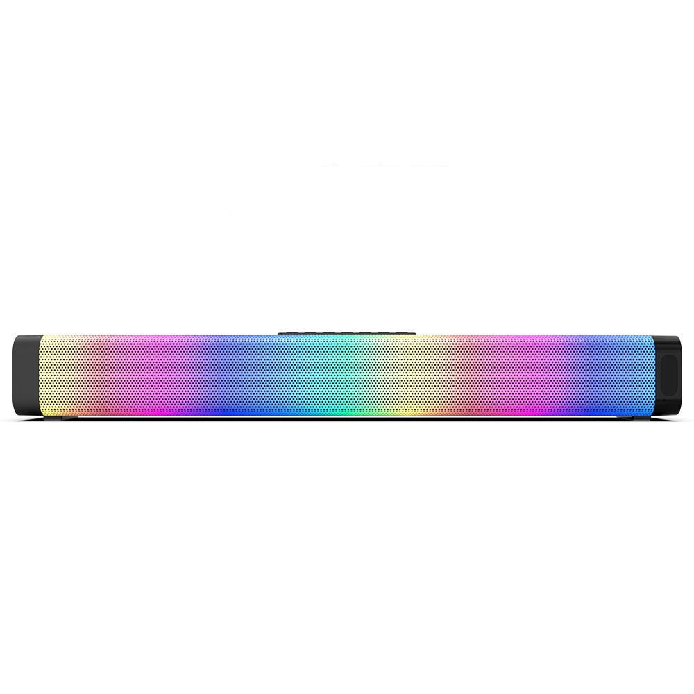 RGB Gaming Soundbar - 20W Stereo Bass USB Optical PC Speakers - Mobyflex